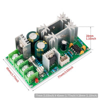 1 x RAW Customer Returns PWM DC Motor Speed Controller Speed Controller PWM Adjustable Reversible Module High Performance Current Controller 12V 24V 36V 48V 20A Motor Driver - RRP €10.99