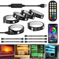 87 x Brand New HOUHUI USB LED Strip, LED Strip 4 pcs 0.5m 2m, Color Changing TV Backlight with Remote Control, RGB 5050 LED Strip for PC, Monitor, Home Theater, DIY Decoration - RRP €1050.96