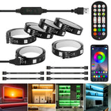 87 x Brand New HOUHUI USB LED Strip, LED Strip 4 pcs 0.5m 2m, Color Changing TV Backlight with Remote Control, RGB 5050 LED Strip for PC, Monitor, Home Theater, DIY Decoration - RRP €1050.96