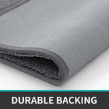 1 x RAW Customer Returns DEXI bathroom rug 40 x 60 cm, non-slip washable bath mat, soft bath mat, microfibre absorbent bath mat, bath mats for bathtub, shower room and bathroom - grey - RRP €19.82