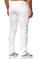 1 x RAW Customer Returns Elara Men s Jeans Slim Fit Trousers Denim Stretch Chunkyrayan 16533-White-32W 32L - RRP €34.01