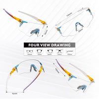 1 x RAW Customer Returns KAPVOE Self-tinting cycling glasses, photochromatic cycling glasses, MTB glasses - RRP €24.88