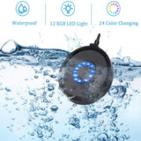 1 x RAW Customer Returns LEDGLE Aquarium Bubble Light, Lighting Round Aquarium Air Bubbler Light, RGB Lighting Aquarium Lighting with Auto 24 Color Changing LEDs, Stones Accessories Decoration - RRP €18.14