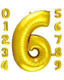 14 x Brand New Meowoo Foil Number Balloon 0-9 Gold, Giant Numbers 0 1 2 3 4 5 6 7 8 9, Large Balloons for Wedding Anniversary, Birthday Balloon Party Decoration Gold 6  - RRP €285.6