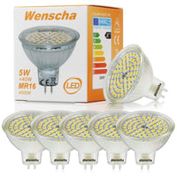 1 x RAW Customer Returns Wenscha MR16 LED neutral white, 6-pack MR16 GU5.3 12V LED lamp, 5W neutral white 4000K daylight replaces 40W incandescent lamp, no strobe effect, 400 lumen bulb, 120 beam angle spot - RRP €21.99