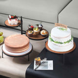 3 x RAW Customer Returns GAKA FAVOR cake plate, cake plates, cupcake stand, 3-layer cake stand, cake stand for cakes and pastries. combination of iron and wood  - RRP €172.41