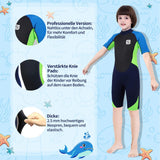 1 x RAW Customer Returns Summshall children s wetsuit, 2.5 mm neoprene children s wetsuit youth short long warming wetsuits thermal swimsuit for girls and boys for diving, swimming, surfing - RRP €43.99