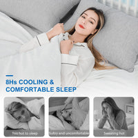 1 x RAW Customer Returns HOMFINE cooling pillowcase set of 2 - 40x80 cooling mat for people, cooling pillows, night sweats, super soft side sleeper pillowcase, Arc-Chill cooling fiber double-sided, cooling summer, gray - RRP €25.78