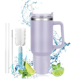 1 x RAW Customer Returns Double-walled stainless steel vacuum insulated cup, portable car cup tumbler, insulated thermal drinking cup made of stainless steel with handle, thermal cup 1180 ML 40OZ  - RRP €25.55