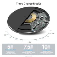 1 x RAW Customer Returns TOZO W1 Wireless Charger, 10W Qi Certification Quick Charger with Aviation Aluminum Computer Numerical Control Technology Compatible with iPhone 14, Samsung Galaxy Series no adapter  - RRP €16.99