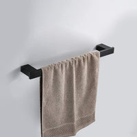 1 x RAW Customer Returns CASEWIND Black Towel Rack, Matte Towel Rail, Bathroom SUS 304 Stainless Steel Wall Mounted Square Bath Towel Rail 40cm - RRP €27.22