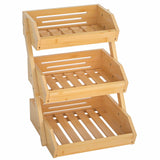 1 x RAW Customer Returns CALM COZY Fruit Basket Bamboo, 3-Tier Fruit and Vegetable Storage Fruit Bowl, Perfect for Kitchen Countertop, Home Decorative Storage - RRP €40.7