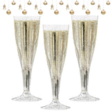 10 x Brand New FARYODI champagne glasses plastic 20 pieces - plastic transparent champagne glasses, disposable champagne glasses or reusable 150ML, suitable for carnival, Christmas, weddings, birthdays, festivals, party-3 - RRP €110.9