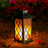 1 x RAW Customer Returns Solar lantern for outdoors, OxyLED solar lanterns for outdoors LED metal IP44 waterproof solar lantern garden decoration with flickering effect candles vintage hanging balcony decoration patio terrace wall table - RRP €24.98