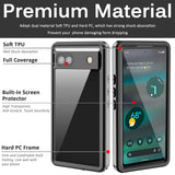 1 x RAW Customer Returns Miimall Waterproof Case Compatible with Google Pixel 6A Protective Case, Anti Drop Outdoor Dustproof Snowproof Case with Screen Protector, Waterproof Cell Phone Case for Google Pixel 6A - RRP €20.98