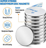 1 x RAW Customer Returns Pack of 12 Strong Magnets, 30 x 3 mm 8 KG Pulling Neodymium Magnets Extra Strong, Fridge Magnets with Double-Sided Adhesive, Strong Magnets Permanent Rare Earth Magnets for Whiteboard, Tools, Crafts - RRP €16.13