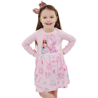 1 x RAW Customer Returns Barbie clothes Unicorn Dress For Girls Winter dress girls Pink 122 - RRP €23.33