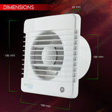 1 x RAW Customer Returns VENTS Silenta MTH K 100 mm wall fan Adjustable overrun timer humidity sensor Quiet operation Bathroom fan with hygrostat Integrated overheating protection UV-resistant plastic - RRP €41.91