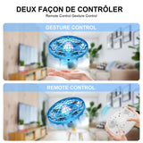 1 x RAW Customer Returns Kriogor Mini Drones, New Drones Main,Mini-Drone UFO Mains Libres H licopt re Induction Infrarouge Rotaion 360 ,T l commande Mini Avion Jouet LED Jouet Volant Cadeau Jouet pour Gar ons et Filles - RRP €29.0