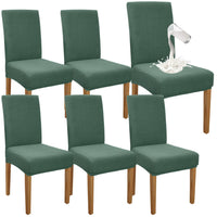 1 x RAW Customer Returns Granbest Premium Waterproof Dining Chair Covers Set of 6, Elastic High Back Chair Covers Slipcover for Dining Room, Removable Chair Protector for Kitchen, Party, Hotel Set of 6, Matcha Green  - RRP €35.28