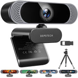 1 x RAW Customer Returns DEPSTECH Webcam with Microphone, 4K Webcam Autofocus Web Camera with Privacy Cover and Tripod, 8MP USB Webcam for Desktop Laptop PC, Streaming Webcam for Zoom, Skype, Facetime, YouTube - RRP €68.99