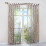 1 x RAW Customer Returns HongYa 1 piece loop curtain, transparent curtain, voile curtain with loops, branches pattern, H W 175 140 cm, sand - RRP €25.2