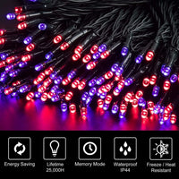 1 x RAW Customer Returns Avoalre Christmas Lights 40M 300 LED, Garland Lights Battery Operated String Lights 8 Modes 4 Colors Waterproof IP44 for Outdoor Indoor Party Wedding Garden Home, Red Yellow Blue Green - RRP €33.65