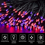 1 x RAW Customer Returns Avoalre Christmas Lights 40M 300 LED, Garland Lights Battery Operated String Lights 8 Modes 4 Colors Waterproof IP44 for Outdoor Indoor Party Wedding Garden Home, Red Yellow Blue Green - RRP €33.65