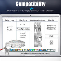 1 x RAW Customer Returns A1534 A1705 MacBook Battery A1705 A1527 Replacement for MacBook 12 Inch Retina A1534 A1705 Early 2015, Early 2016, Mid 2017 EMC 2746 2991 3099 Battery A1527 A1705 5300mAh  - RRP €76.61