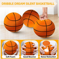 1 x Brand New Silent Basketball,Silent Basketball,Handleshh Silent Basketball,Quiet Indoor Basketball,Uncoated High Density Training Foam Ball,Quiet Basketball Dribbling For Indoor Use - RRP €10.99