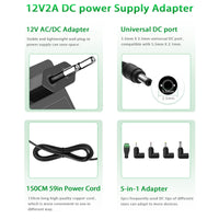 1 x RAW Customer Returns 12V Power Supply for Yamaha Keyboard AC Power Adapter for PA-130a PA-130b PA-150b P45 PA-3b PA-3c PA-5d PSR-210 PSR-78 P125 E373 EZ-220 EZ-300 Electronic Piano Charging Cable Power Cord. - RRP €19.67