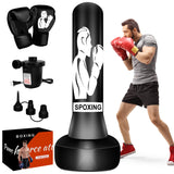 1 x RAW Customer Returns JUOIFIP Heavy Punching Bags for Adults - 69 Standalone Punching Bag with Stand for Men Training MMA Muay Thai Fitness - Perfect Standing Inflatable Kickboxing Bag Gift Box - RRP €49.99