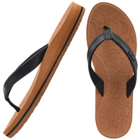 1 x RAW Customer Returns ONCAI Women s Toe Separator Summer Sports Flip Flops Swimming Pool Beach Platform Sandals Bath Slippers with Orthopedic Arch Support Rubber Footbed Black Khaki Size 39 - RRP €17.14