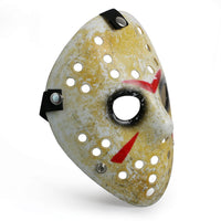 1 x RAW Customer Returns CASACLAUSI Jason Mask Cosplay Halloween Costume Mask Prop Horror Hockey Adult Adult Size Black Eyes - RRP €13.99