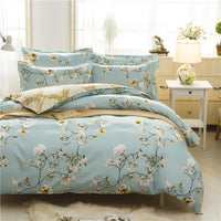 1 x RAW Customer Returns Tospass bed linen 220 x 240 cm 3-piece flowers green gold modern floral bed linen set girls duvet cover soft microfibre reversible bed linen 1 duvet cover with zip 2 pillowcases 80 x 80 cm - RRP €38.3