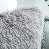 1 x RAW Customer Returns MIULEE Set of 2 Cushion Covers Artificial Fur Sofa Cushion Decorative Decorative Cushion Cuddly Cushion Plush Cushion Cuddly Couch Cushion Super Soft Cushion Fluffy Cushion Cover for Sofa 50 x 50 cm Grey - RRP €15.66