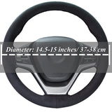 16 x Brand New ZATOOTO Steering Wheel Cover Suede DIY Car Steering Wheel Cover with Needle and Thread Comfort Steering Wheel Cover Universal 37-38 cm Black  - RRP €218.56