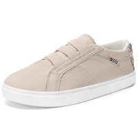 1 x Brand New STQ Women s Canvas Slip on Sneakers Comfort Shoes Beige EU41 - RRP €40.99