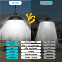 1 x RAW Customer Returns Solar lamps for outdoors, solar hanging lamp for outdoors, 900lm solar lamp indoor, 4 modes white solar lamps for outdoors hanging, IP65 waterproof solar lamp with motion detector remote control for garden patio - RRP €21.17