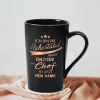 1 x RAW Customer Returns Joymaking coffee mug retirement gift for retiree, retirement gift for women retiree gift at the start of retirement farewell gift - my only boss is now my husband, 400ml black - RRP €19.15