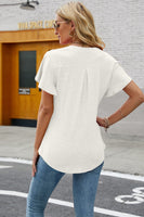 1 x RAW Customer Returns SMENG tops women s cotton t-shirt long-sleeved shirt v-neck sports tops loose women s t-shirts fashion cool shirt blouses long-sleeved shirts for women white XL - RRP €23.18