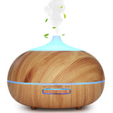 1 x RAW Customer Returns WD CD Aroma Diffuser 300ML Waterless Essential Oil Diffuser Auto Off 7 Colorful Lights 3 Timer Settings Silent - Light Wood Grain - RRP €24.18