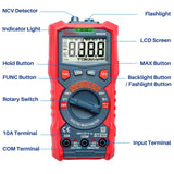 1 x RAW Customer Returns AstroAI Digital Multimeter, Voltmeter Ohmmeter Auto Range 4000 Counts TRMS Current Meter with NCV and LCD Display and Backlight, Red - RRP €24.99