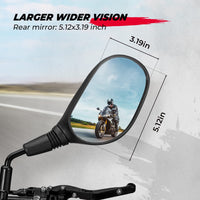 1 x RAW Customer Returns KEMIMOTO Motorcycle Handlebar Rearview Mirror 7 8 Inch, E24 Approved Universal Motorcycle Mirrors ATV Mirrors with 8mm 10mm Thread for Sportsman Scrambler FourTrax - RRP €19.99