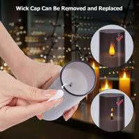 1 x RAW Customer Returns IMAGE Flameless Flickering Candles Battery Operated Acrylic Shell 3D Wick LED Candles with Timer for Wedding Christmas Home Decor Set of 5 1 x 5 x 7 x 20.3 - RRP €25.99