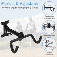 1 x RAW Customer Returns CYFIE Bicycle Wall Mount Foldable Bicycle Wall Mount for the Garage, Basement and Apartment Bicycle Wall Mount up to 20kg for Bicycle, Racing Bike, Mountain Bike etc. Bicycle Holder 2 Pieces  - RRP €44.99