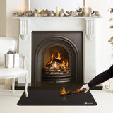 1 x RAW Customer Returns FLASLD 30 x 40 Fireplace Mat Double Layer Fiberglass Fireproof Mat Fireproof Mat Fireproof Earth Mat for Wood Stove Fireplace Protect Floor from Sparks Embers Indoor Outdoor - RRP €35.14