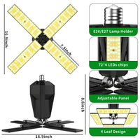 1 x RAW Customer Returns SINJIAlight plant lamp led, plant light bulb with 4 adjustable panels, E26 E27 plant lamp with automatic on off function, perfect for indoor plants flowers - RRP €31.99