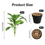 1 x RAW Customer Returns BELIHOME artificial plants large, 2 pieces artificial plants large Areca artificial palm 84 cm artificial plant large artificial palm, artificial plants like real fake plants plastic plant decoration fake plant  - RRP €34.27