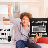 5 x RAW Customer Returns Boao 4 Pieces Gaming Player Pillowcase Video Game Pillowcases for Gaming Fan Video Game Themed Party Sofa Funny Novelty Gift Halloween Christmas Decoration, 45 x 45 cm - RRP €69.9